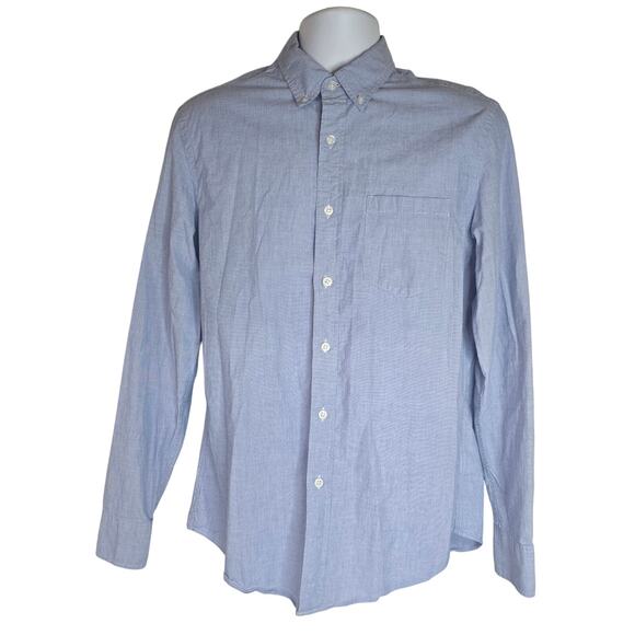 J. Crew Mercantile Flex Shirt Classic Fit Blue Button Down Casual Preppy Size M - Picture 1 of 5